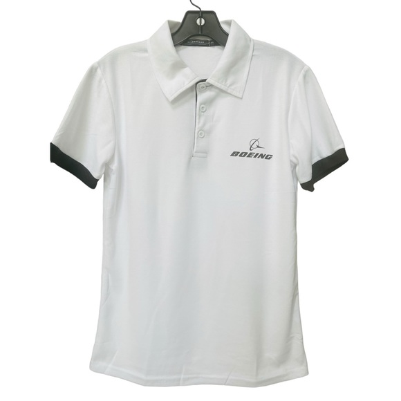 Boeing men’s White collared 3 buttons shirt size small NEW - Picture 2 of 9